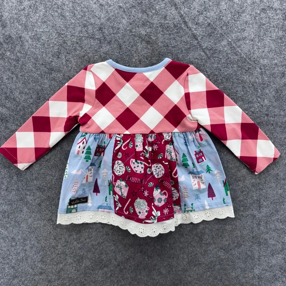 Matilda Jane Baby Christmas Tunic Legging Set Size 6-12M Red Holiday Santa Photo